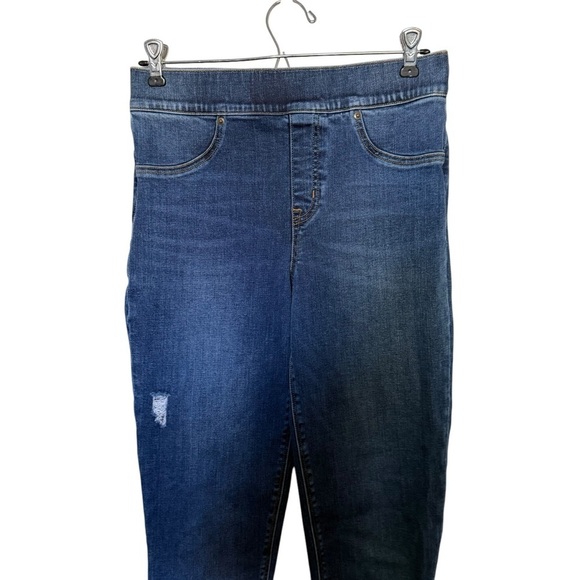 Spanx Pull Distressed Ankle skinny jeans medium wash - Picture 5 of 9